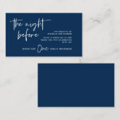 Trinkschein, Erwachsenengetränk, Navy Blue Begleitkarte (Vorne/Hinten)