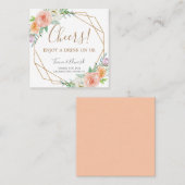 Trinkschein für geometrische Blume Quadratische Visitenkarte (Vorne/Hinten)