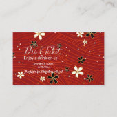 Trinkschein für Hochzeiten Begleitkarte (Vorderseite)