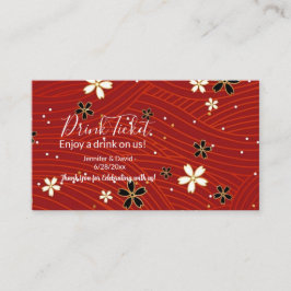 Trinkschein für Hochzeiten Begleitkarte