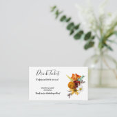 Trinkschein für Hochzeiten Begleitkarte (Stehend Vorderseite)