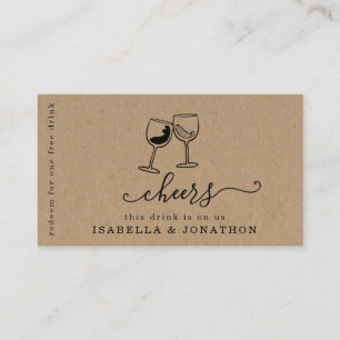 Trinkschein, Gratis-Alkoholgutschein Business Card Visitenkarte