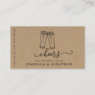 Trinkschein, Gratis-Alkoholgutschein Business Card Visitenkarte