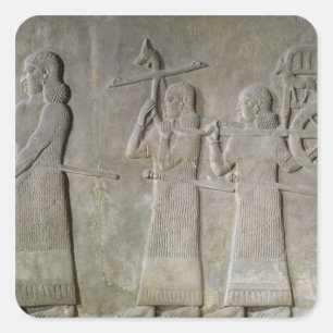 Trinkschiffe und der Königwagen Quadratischer Aufkleber