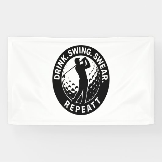 Trinkschwingen Swear Wiederholung Golf Banner (Horizontal)