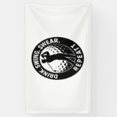 Trinkschwingen Swear Wiederholung Golf Banner (Vertikal)