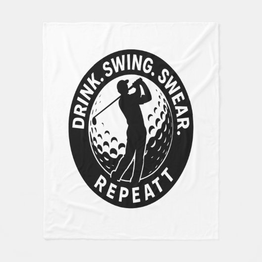 Trinkschwingen Swear Wiederholung Golf Fleecedecke (Vorderseite)