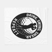 Trinkschwingen Swear Wiederholung Golf Fleecedecke (Vorderseite (Horizontal))