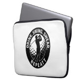 Trinkschwingen Swear Wiederholung Golf Laptopschutzhülle (Vorderseite Links)