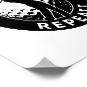 Trinkschwingen Swear Wiederholung Golf Poster (Ecke)