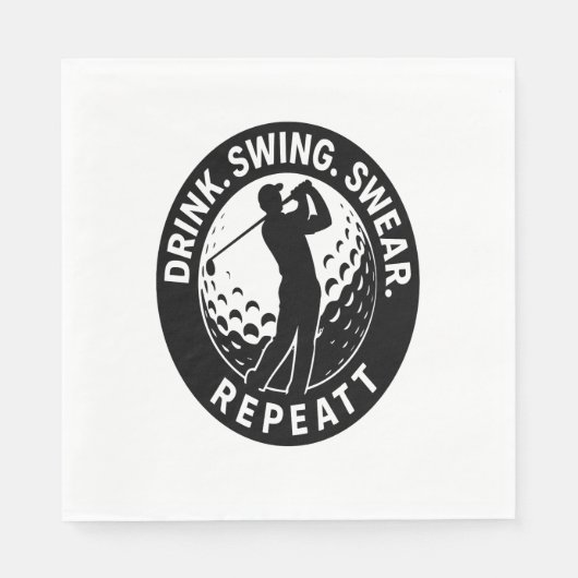 Trinkschwingen Swear Wiederholung Golf Serviette (Vorderseite)