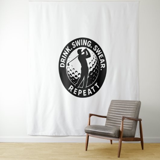 Trinkschwingen Swear Wiederholung Golf Wandteppich (Beispiel)