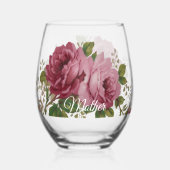 Trinkservice-Set Pink Rose Elegance Weinglas Ohne Stiel (Rückseite)