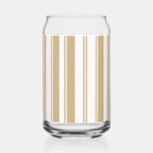 Trinkset Beige & Weiß gestreift Glas Dose (Rückseite)