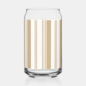 Trinkset Beige & Weiß gestreift Glas Dose (Rechts)