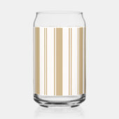 Trinkset Beige & Weiß gestreift Glas Dose (Links)