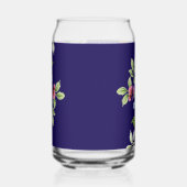 Trinkset Blumen Blau Dose Glas (Links)
