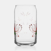 Trinkset Love Red Rose Floral  Dosenglas (Links)