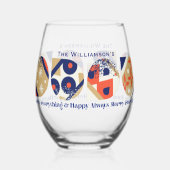 Trinkset Merry Everything & Happy Always Weinglas Ohne Stiel (Vorderseite)