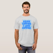Trinksippen & Lake Dipping Blue Water Hintergrund T-Shirt (Vorne ganz)