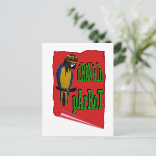 Trinksittich Postkarte (Stehend Vorderseite)