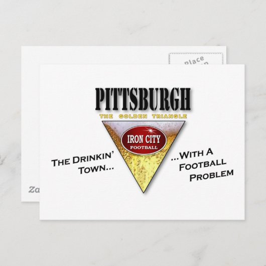 Trinkstadt mit Fußballproblem Postkarte (Vorne/Hinten)