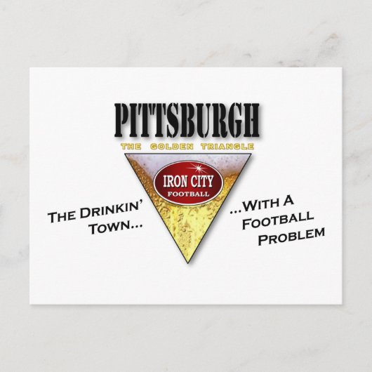 Trinkstadt mit Fußballproblem Postkarte (Vorderseite)