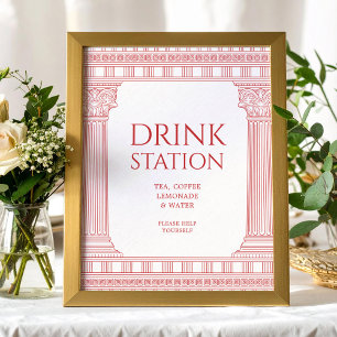 Trinkstationposter für Göttinnenparty Poster