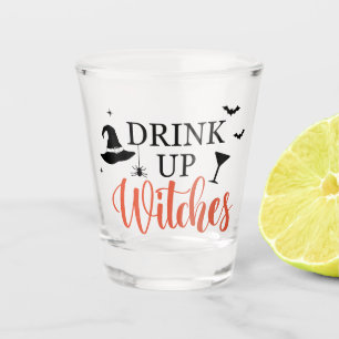 Trinkt auf Hexen Halloween Lustige Party  Schnapsglas