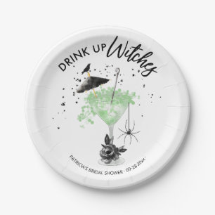 Trinkt aus Hexen-Cocktail Halloween-Brautjungferna Pappteller