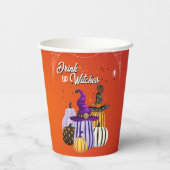Trinkt aus, Hexen, Halloween große Papiertasse Pappbecher (Rückseite)