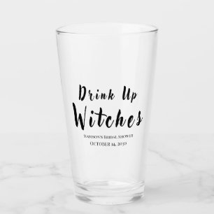 Trinkt aus Hexen Halloween Junggesellinnenabschied Glas