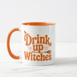 Trinkt aus, Hexen Retro Halloween Tasse