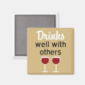 Trinkt gut mit anderen quadratischen Magneten Magnet (Vorderseite/Rückseite)