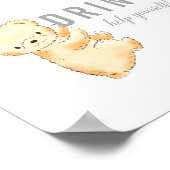 Trinkt Tafelschild Bär und Banner Poster (Ecke)