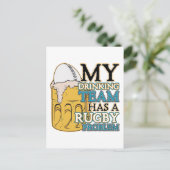 Trinkteam Rugby Postkarte (Stehend Vorderseite)