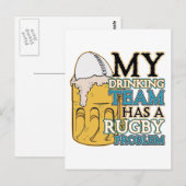 Trinkteam Rugby Postkarte (Vorne/Hinten)
