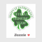 Trinkteam St. Patrick's Day Aufkleber (Blatt)