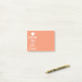 TRINKTEE UND ESSEN KUCHEN POST-IT KLEBEZETTEL (Auf Schreibtisch)