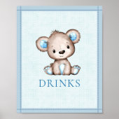 Trinktisch Niedlich Braun Bärendusche Poster (Vorne)