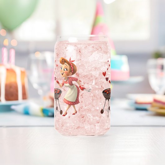 Trinkwaren-Set Kochliebe rote Herzen  Dosenglas (Insitu (Geburtstag))