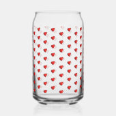 Trinkwaren-Set Love Red Hearts Dosenglas (Vorderseite)