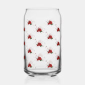 Trinkwaren-Set Love Red Rose Floral Dosenglas (Vorderseite)