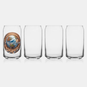 Trinkwaren Stil: Bedrucktes Dosen Glas, Set: Set v Dosenglas