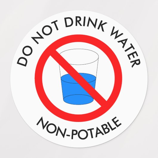 Trinkwasser Etiketten (Design 2)