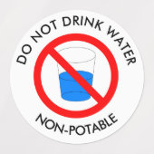 Trinkwasser Etiketten (Design 1)