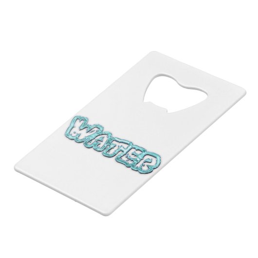 Trinkwasser Geldbeutel Flaschenöffner (Vorderseite Schrägansicht)