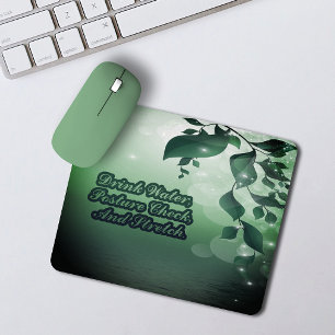 Trinkwasser-Haltung Karo Stretch Erinnerung Blätte Mousepad
