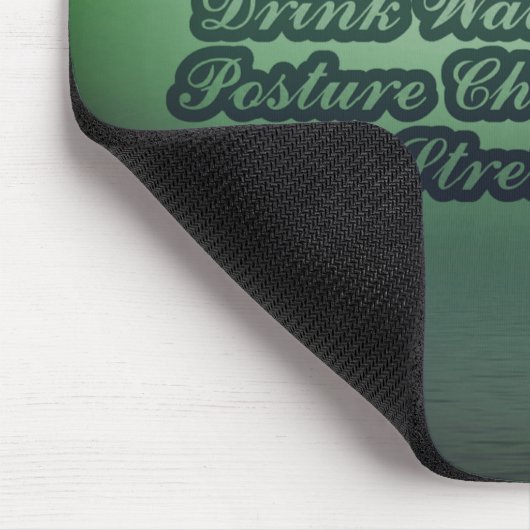 Trinkwasser-Haltung Karo Stretch Erinnerung Blätte Mousepad (Ecke)