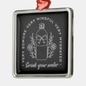 Trinkwasser Hydrat Mädchen Erinnerung komisch schw Ornament Aus Metall (Links)